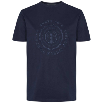T-Shirt mit Logo-Stickerei dunkelblau_0580 | 5XL