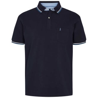 Poloshirt mit Kontrastdetails dunkelblau_0580 | 3XL