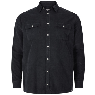 Freizeithemd aus Feincord schwarz_0099 | 4XL
