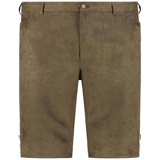 Lederhose in Velours-Optik braun_42 | 62