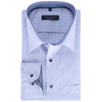 Businesshemd, bügelfrei, langarm blau_100 | 48