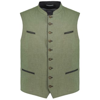 Trachtenweste mit Stretch oliv_38/65 | 62