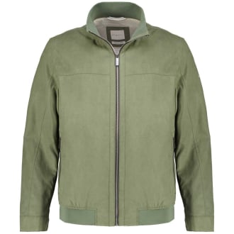 Blousonjacke in Velours-Optik oliv_150 | 60