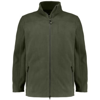 Fleecejacke mit Stehkragen dunkelgrün_00756 | 3XL