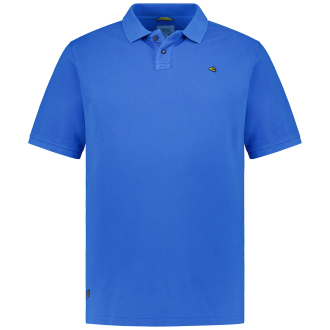 Poloshirt im Garment-Dye-Look blau_46 | 3XL
