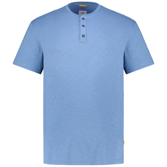 T-Shirt mit Sarafinokragen blau_40 | 3XL