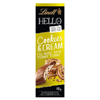 HELLO Cookies & Cream Vollmilch Tafel, 100 g schwarz_SCHWARZ | 100g