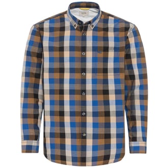 Karohemd aus reiner Baumwolle blau_44/40 | 3XL
