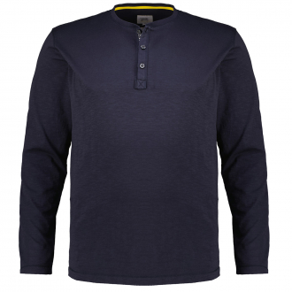 Henley-Shirt aus Biobaumwolle dunkelblau_47/400 | 3XL