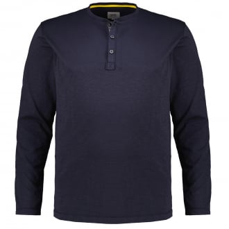 Henley-Shirt aus Biobaumwolle dunkelblau_47/400 | 3XL
