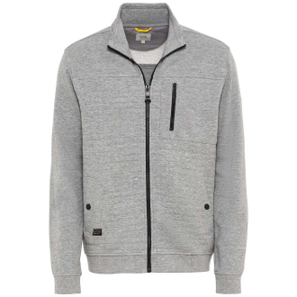 Sweatjacke mit Steppeinsatz hellgrau_06/32 | 3XL
