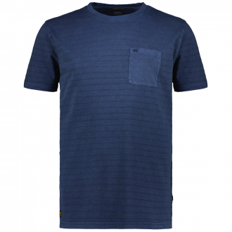 T-Shirt in Web-Struktur dunkelblau_47/400 | 6XL