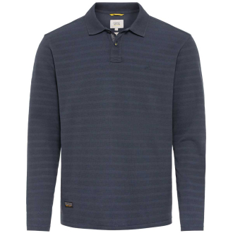 Poloshirt mit Garment-Dye-Färbung dunkelblau_47/400 | 3XL