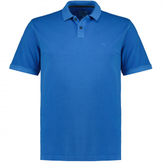 Poloshirt mit Garment-Dye-Färbung royalblau_44/44 | 3XL