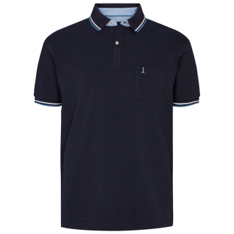 Poloshirt mit Kontrastdetails dunkelblau_580 | 3XL