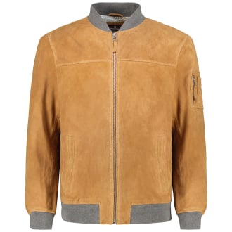 Lederblouson aus Ziegenvelours beige/braun_20 | 66