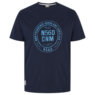 T-Shirt mit Print dunkelblau_0580 | 3XL