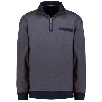 Sweatshirt im Troyer-Stil aus Premium-Baumwolle marine_105 | 3XL