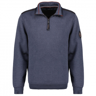 Kuscheliges Sweatshirt mit Troyerkragen graublau_773 | 3XL