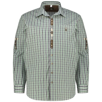 Trachtenhemd mit Krempelärmeln waldgrün_56 | 3XL