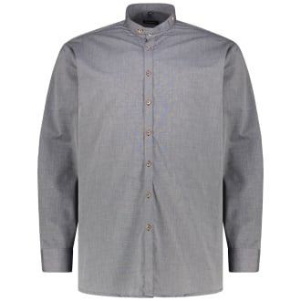 Trachtenhemd aus Baumwolle grau_15 | 4XL