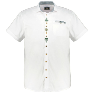 Trachtenhemd mit Ornament-Stickerei weiß_01 | 3XL