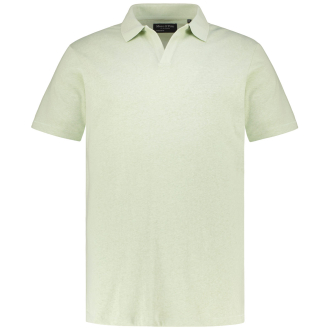 Poloshirt aus Leinenmischung hellgrün_410 | 3XL
