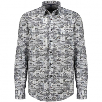 Freizeithemd mit Allover-Print grau_750 | XXL