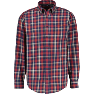 Kariertes Freizeithemd aus Biobaumwolle blau/rot_400/4050 | 7XL