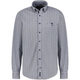 Freizeithemd aus Biobaumwolle blau/weiß_100/4020 | 6XL