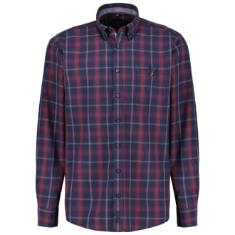 Kariertes Freizeithemd blau/rot_400/4050 | 7XL