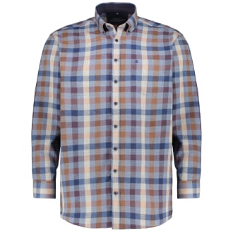 Kariertes Freizeithemd aus Baumwoll-Flanell blau_100 | 3XL