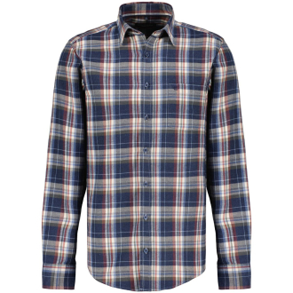 Kariertes Freizeithemd aus Baumwoll-Flanell blau/rot_100/4050 | 3XL