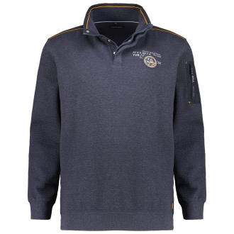 Sweatshirt im Troyer-Stil dunkelblau_105/400 | 3XL