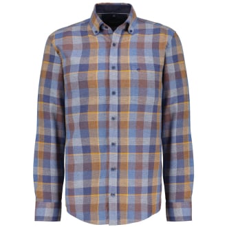 Kariertes Freizeithemd aus Baumwoll-Flanell blau_200/40 | XXL