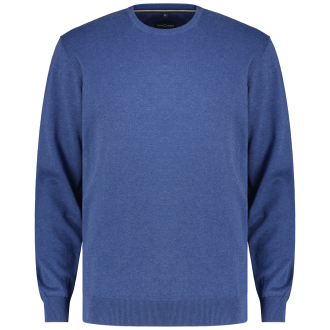 Rundhalspullover aus Baumwolle jeansblau_144 | 6XL