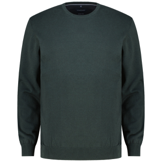 Rundhalspullover aus Baumwolle dunkelgrün_344 | 3XL