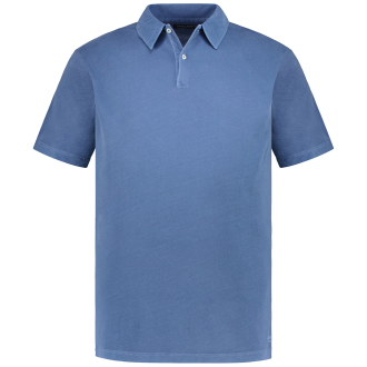 Poloshirt mit Garment-Dye-Färbung grau_849/30 | 3XL