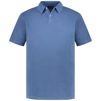 Poloshirt mit Garment-Dye-Färbung grau_849/30 | 3XL