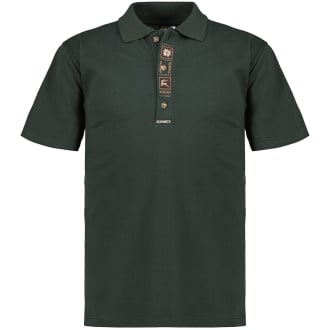 Poloshirt im Trachten-Style oliv_57 | 6XL