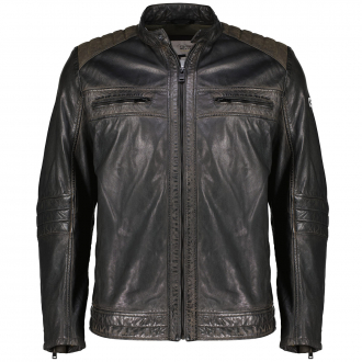 Sportliche Lederjacke in Used-Optik anthrazit_36/35 | 70