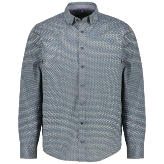 Freizeithemd mit Allover-Print blau/dunkelblau_150/4040 | 5XL