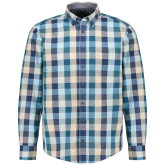 Kariertes Freizeithemd blau/türkis_150/4045 | XXL
