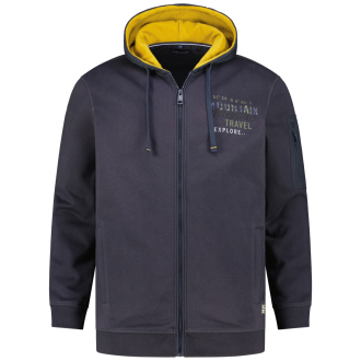 Kapuzenjacke aus Baumwollmischung dunkelblau_108 | 3XL