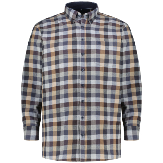 Kariertes Freizeithemd aus Baumwolle jeansblau_101 | 3XL