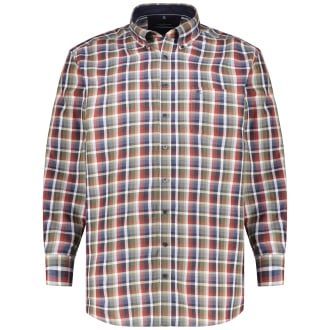 Kariertes Freizeithemd aus Baumwolle orange_450 | 3XL