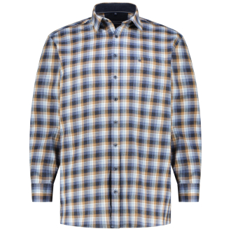 Karohemd aus Baumwolle jeansblau_101 | XXL