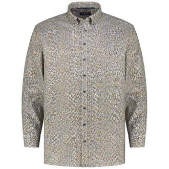 Freizeithemd mit Allover-Print braun_200 | 5XL