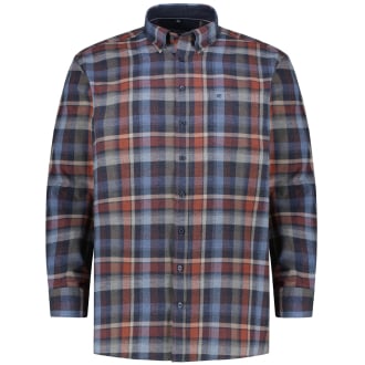 Freizeithemd aus Baumwoll-Flanell blau_100 | XXL