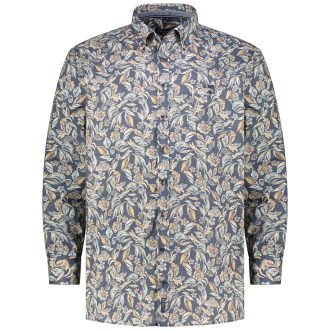 Freizeithemd mit Allover-Print blau_100 | XXL